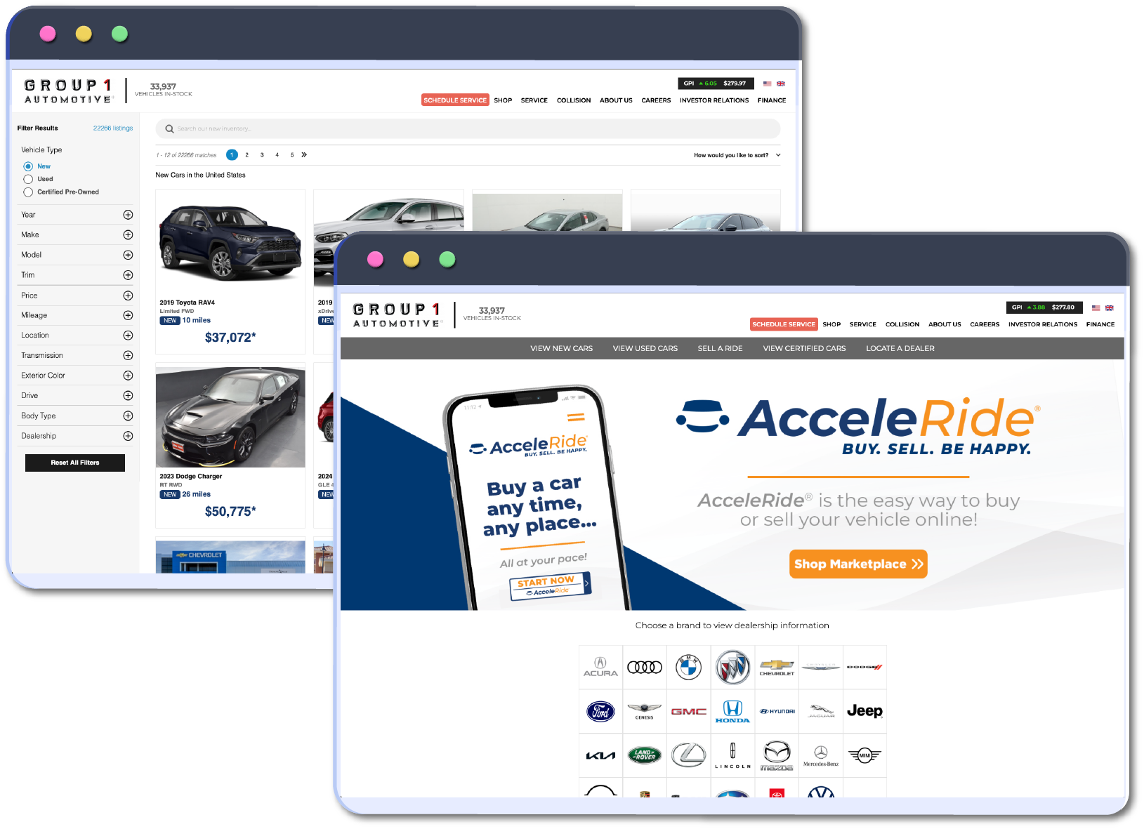 Automotive Website Vendor Sample Group 1